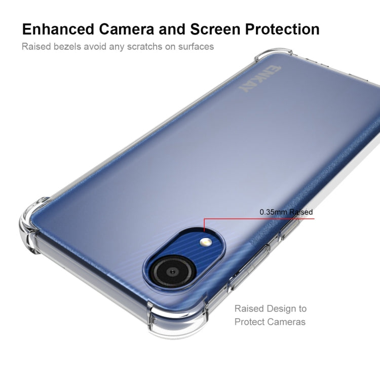 ENKAY Custodia antiurto in TPU trasparente, For Samsung Galaxy A03 Core, For Samsung Galaxy A13 4G, For Samsung Galaxy A33 5G, For Samsung Galaxy A53 5G, For Samsung Galaxy A73