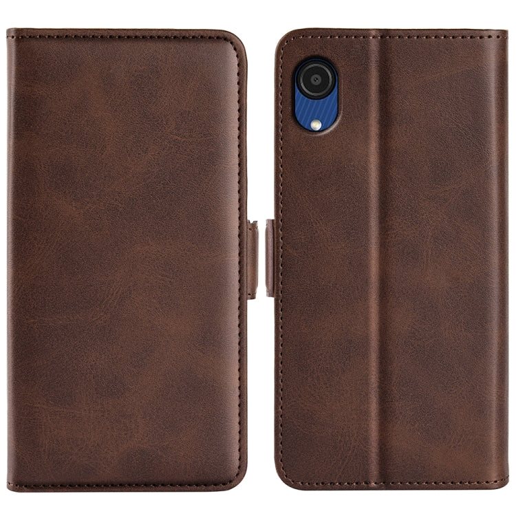 Custodia in pelle con fibbia magnetica a doppio lato per Samsung Galaxy A03 Core, For Samsung Galaxy A03 Core