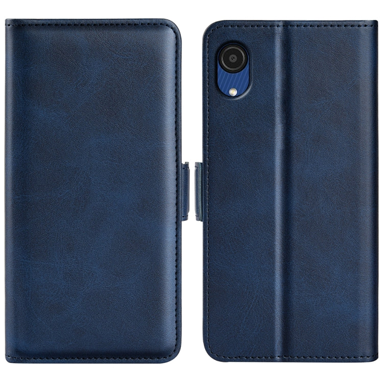 Custodia in pelle con fibbia magnetica a doppio lato per Samsung Galaxy A03 Core, For Samsung Galaxy A03 Core
