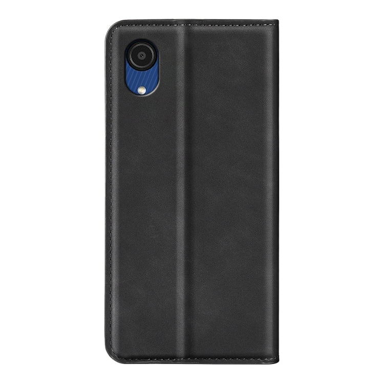Custodia in pelle magnetica retro-pelle per Samsung Galaxy A03 Core, Black, Grey, Dark Blue, Pink, Red
