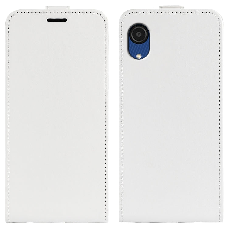 Custodia in pelle a vibrazione verticale per Samsung Galaxy A03 Core R64 Texture, For Samsung Galaxy A03 Core