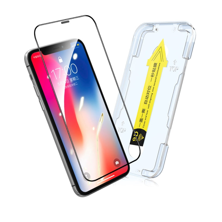 Pellicola in vetro temperato ENKAY Quick Stick, For iPhone 11 Pro / X / XS, For iPhone 11 / XR, For iPhone 11 Pro Max / XS Max