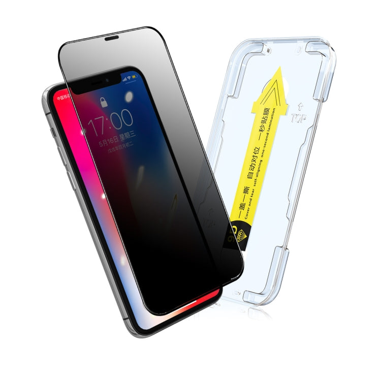 ENKAY Quick Stick Pellicola in vetro temperato anti-peeping, For iPhone 11 Pro / X / XS, For iPhone 11 / XR, For iPhone 11 Pro Max / XS Max