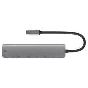 UC902 HUB multifunzione 7 in 1 HDMI+SD/TF+USB x 2+da tipo C+PD a USB-C/tipo C in lega di alluminio