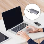 Adattatore hub USB-C 6 in 1 con HDMI 4K, RJ45, USB 3.0 e USB 2.0