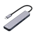 Adattatore HUB 6 in 1 USB-C a HDMI 4K 100W PD USB 3.0