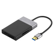 6 in 1 da USB 3.0 a USB 3.0 x 2+scheda CF+scheda TF+scheda SD+adattatore HUB scheda XQD