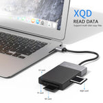 6 in 1 da USB 3.0 a USB 3.0 x 2+scheda CF+scheda TF+scheda SD+adattatore HUB scheda XQD