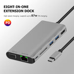 Hub adattatore 7 in 1 USB-C con HDMI 4K, RJ45, VGA, USB 3.0