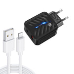 Caricabatterie USB PD03 20W PD3.0 + QC3.0 con cavo dati da USB a 8 pin, spina europea, EU Plug + USB to 8 Pin Cable