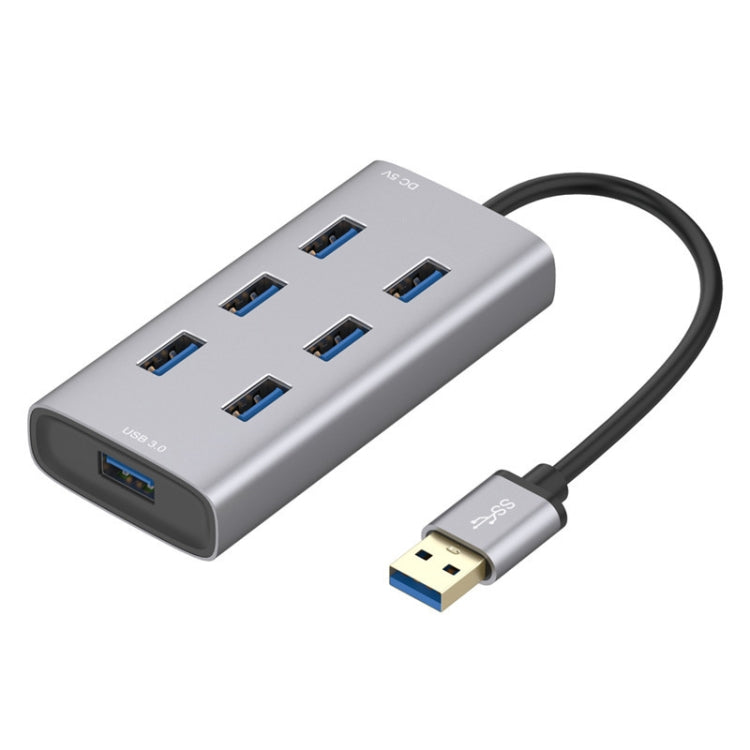 HUB Docking Station con custodia in metallo multiporta con 7 porte USB 3.0, Multiport HUB