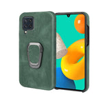 Custodia per telefono PU con supporto ad anello per Samsung Galaxy M32, For Samsung Galaxy M32