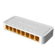 Mini switch RJ45 a 8 porte 100M RJ45 Home Plug-and-Play Bypass Splitter di rete non gestito per monitoraggio della rete della camera da letto