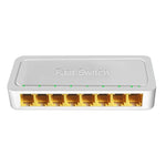 Mini switch RJ45 a 8 porte 100M RJ45 Home Plug-and-Play Bypass Splitter di rete non gestito per monitoraggio della rete della camera da letto