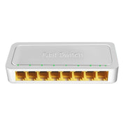 Mini switch RJ45 a 8 porte 100M RJ45 Home Plug-and-Play Bypass Splitter di rete non gestito per monitoraggio della rete della camera da letto