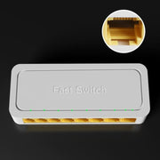 Mini switch RJ45 a 8 porte 100M RJ45 Home Plug-and-Play Bypass Splitter di rete non gestito per monitoraggio della rete della camera da letto