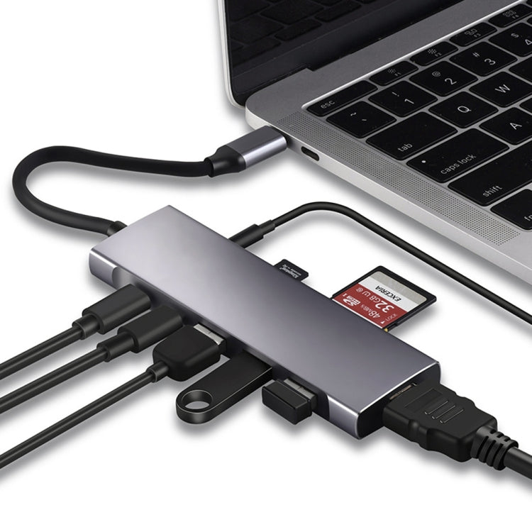 Adattatore HUB audio da USB tipo C a HDMI 9 in 1+USB 3.0x3+tipo C+PD+SD/TF+, HDMI+USB3.0x3+Type-C+PD+SD/TF+Audio to Type-C