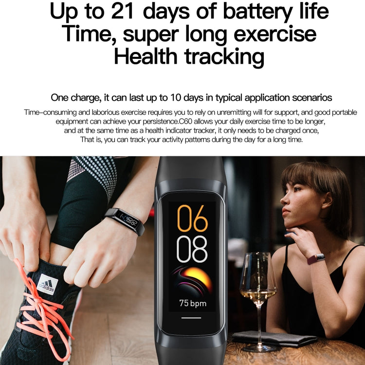 C60 IP67 Impermeabile Smart Fitness Band da 1,1 pollici