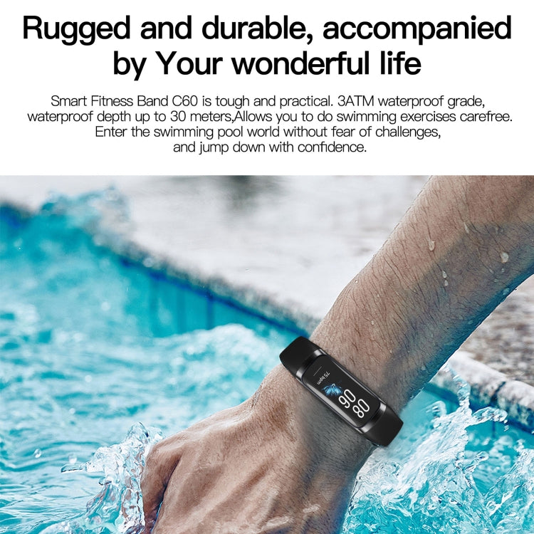 C60 IP67 Impermeabile Smart Fitness Band da 1,1 pollici
