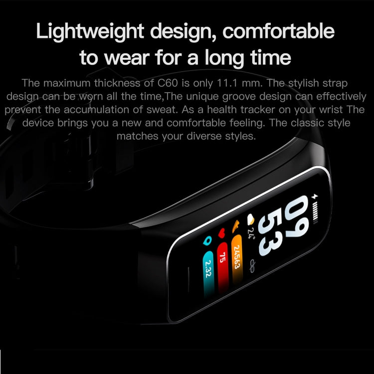 C60 IP67 Impermeabile Smart Fitness Band da 1,1 pollici