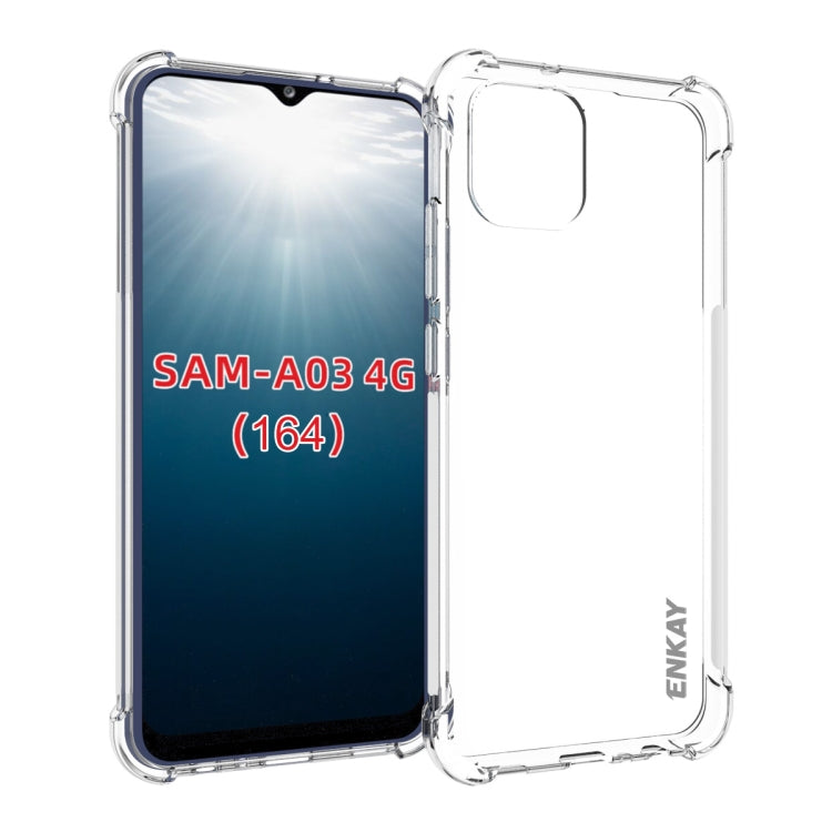 ENKAY Custodia antiurto in TPU trasparente, For Samsung Galaxy A03 4G 164mm, For Samsung Galaxy A03 4G 166mm, For Samsung Galaxy A03s 4G EU Version, For Samsung Galaxy A13 5G, For Samsung Galaxy M52 5G, For Samsung Galaxy S22 5G                        ...