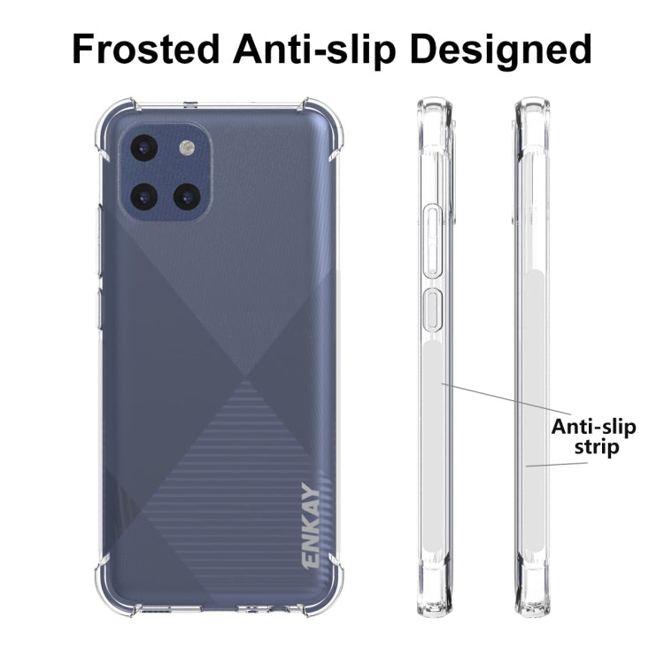 ENKAY Custodia antiurto in TPU trasparente, For Samsung Galaxy A03 4G 164mm, For Samsung Galaxy A03 4G 166mm, For Samsung Galaxy A03s 4G EU Version, For Samsung Galaxy A13 5G, For Samsung Galaxy M52 5G, For Samsung Galaxy S22 5G                        ...