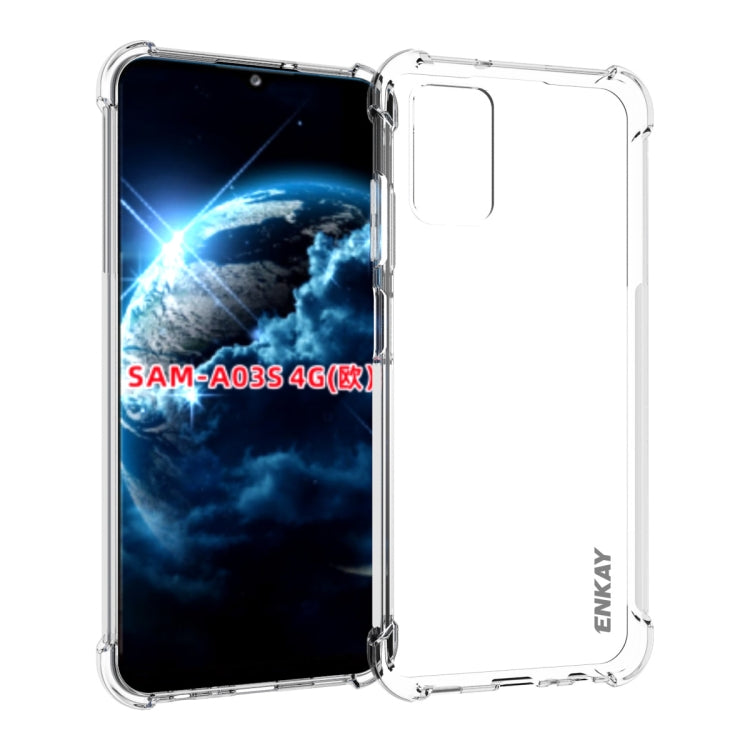 ENKAY Custodia antiurto in TPU trasparente, For Samsung Galaxy A03 4G 164mm, For Samsung Galaxy A03 4G 166mm, For Samsung Galaxy A03s 4G EU Version, For Samsung Galaxy A13 5G, For Samsung Galaxy M52 5G, For Samsung Galaxy S22 5G                        ...