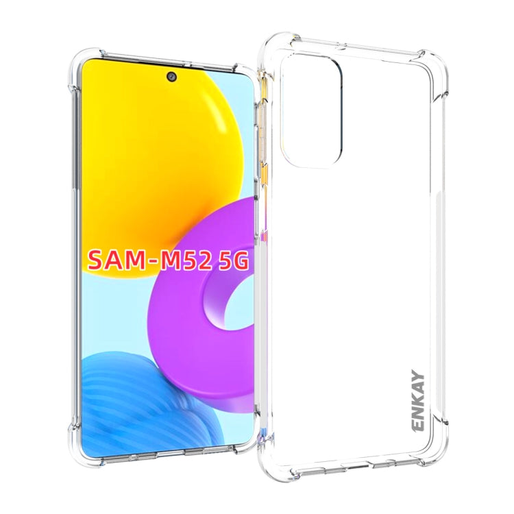 ENKAY Custodia antiurto in TPU trasparente, For Samsung Galaxy A03 4G 164mm, For Samsung Galaxy A03 4G 166mm, For Samsung Galaxy A03s 4G EU Version, For Samsung Galaxy A13 5G, For Samsung Galaxy M52 5G, For Samsung Galaxy S22 5G                        ...