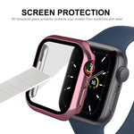 ENKAY Hat-Prince Cornice PC 2 in 1 + custodia in vetro temperato 9H, For Apple Watch Series 8 / 7 41mm, For Apple Watch Series 8 / 7 45mm
