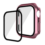 ENKAY Hat-Prince Cornice PC 2 in 1 + custodia in vetro temperato 9H, For Apple Watch Series 8 / 7 41mm, For Apple Watch Series 8 / 7 45mm
