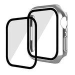 ENKAY Hat-Prince Cornice PC 2 in 1 + custodia in vetro temperato 9H, For Apple Watch Series 8 / 7 41mm, For Apple Watch Series 8 / 7 45mm