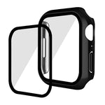 ENKAY Hat-Prince Cornice PC 2 in 1 + custodia in vetro temperato 9H, For Apple Watch Series 8 / 7 41mm, For Apple Watch Series 8 / 7 45mm