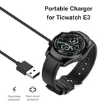 Cavo di ricarica per smartwatch LTE Ticwatch E3 / Pro 3 / Pro 3, adattatore di alimentazione per stazione di ricarica da 1 m