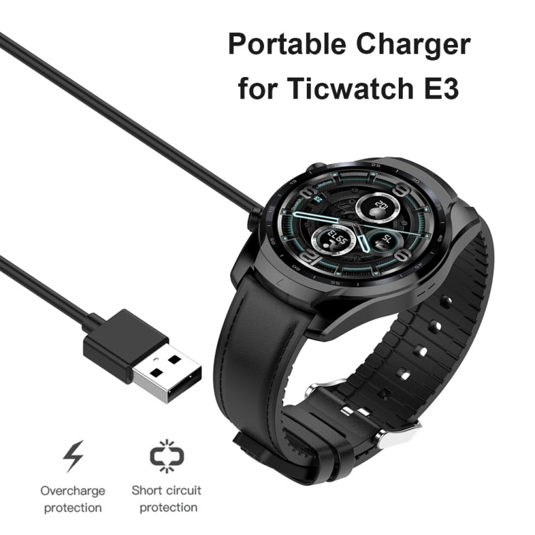 Cavo di ricarica per smartwatch LTE Ticwatch E3 / Pro 3 / Pro 3, adattatore di alimentazione per stazione di ricarica da 1 m
