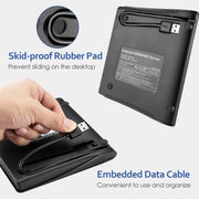 Lettore CD/DVD-RW esterno spazzolato USB 3.0 con unità ottica, ECD819
