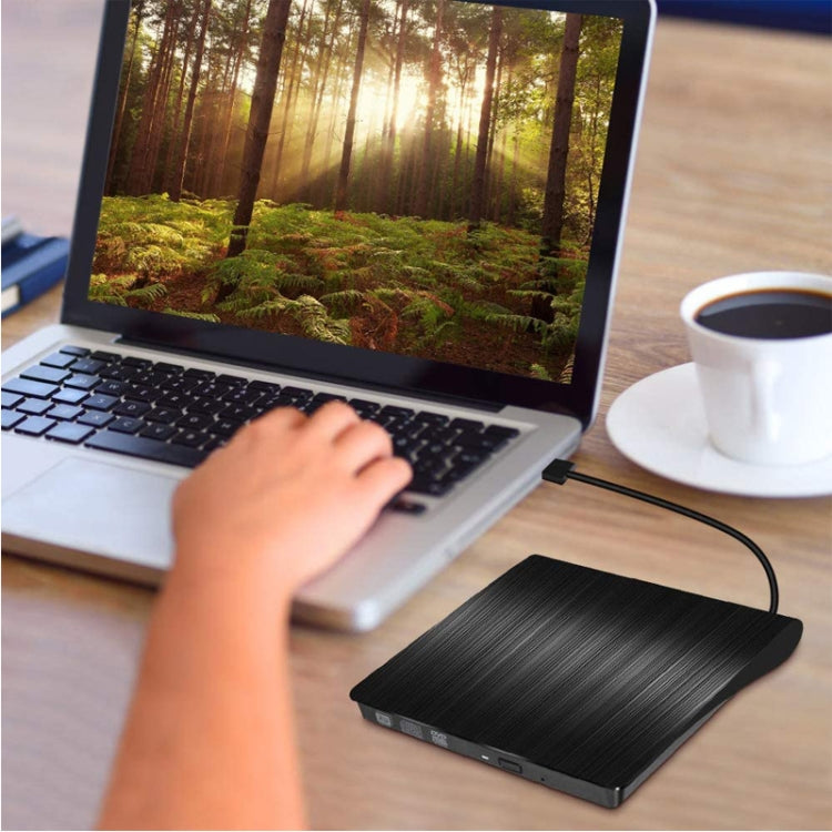 Lettore CD/DVD-RW esterno spazzolato USB 3.0 con unità ottica, ECD819