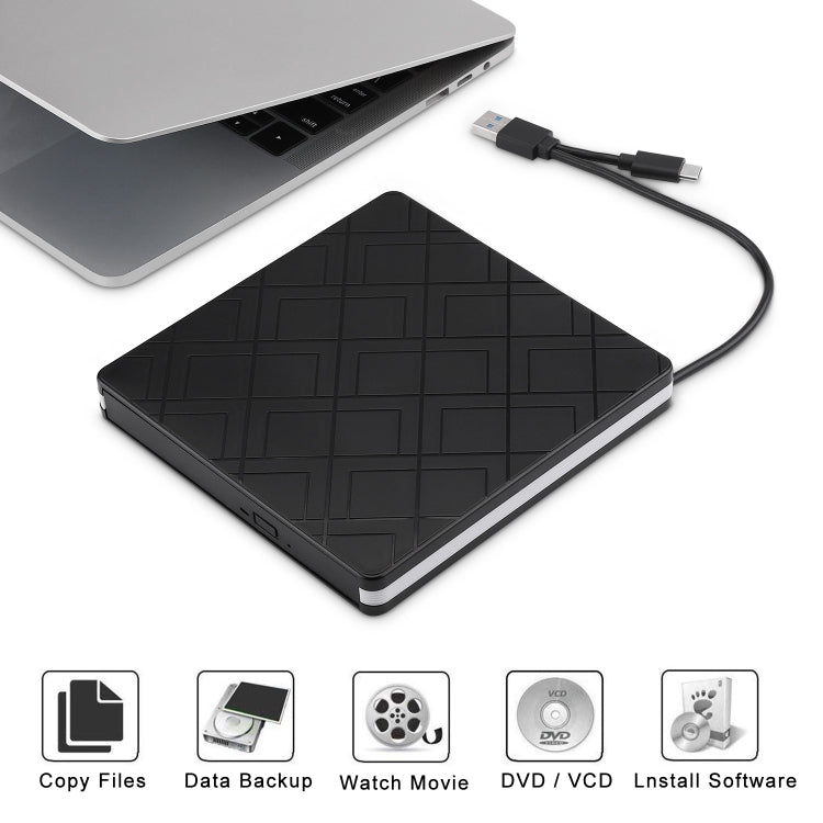 Unità ottica esterna masterizzatore DVD USB Type-C