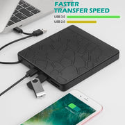 Unità DVD esterna multifunzionale Masterizzatore CD DVD +/-RW USB 3.0 con slot SD