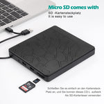 Unità DVD esterna multifunzionale Masterizzatore CD DVD +/-RW USB 3.0 con slot SD