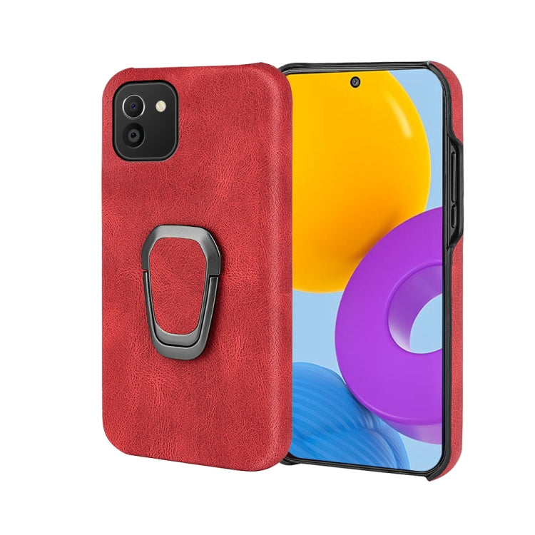 Custodia per telefono PU con supporto ad anello per Samsung Galaxy A03 164mm, For Samsung Galaxy A03 164mm