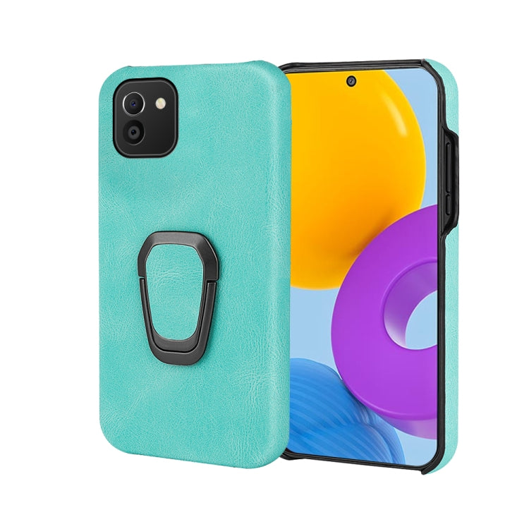 Custodia per telefono PU con supporto ad anello per Samsung Galaxy A03 164mm, For Samsung Galaxy A03 164mm
