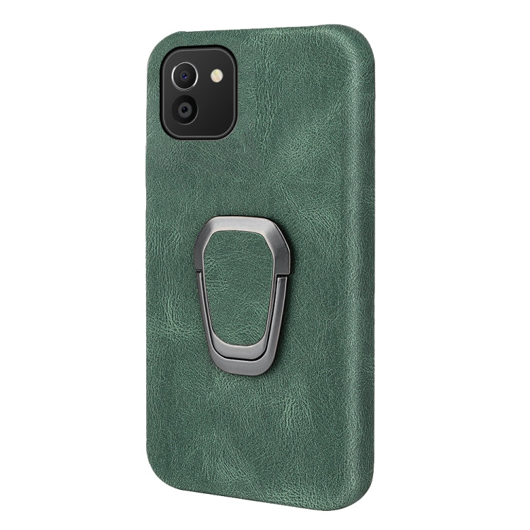 Custodia per telefono PU con supporto ad anello per Samsung Galaxy A03 166mm, For Samsung Galaxy A03 166mm