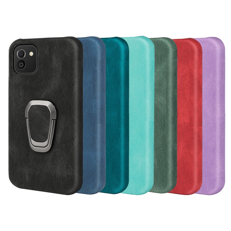 Custodia per telefono PU con supporto ad anello per Samsung Galaxy A03 166mm, For Samsung Galaxy A03 166mm