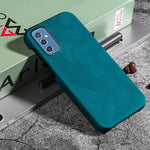 Custodia per telefono in PU con supporto ad anello per Samsung Galaxy M52 5G, Black, Red, Blue, Dark Green, Mint Green, Cyan, Purple