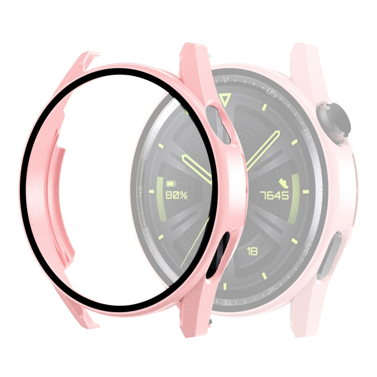 Custodia per PC opaca con pellicola in vetro temperato a spruzzo d'olio, For Huawei GT3 42mm, For Huawei GT3 46mm