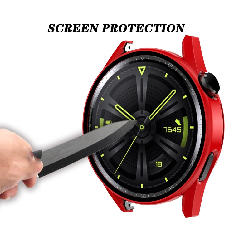 Custodia per PC opaca con pellicola in vetro temperato a spruzzo d'olio, For Huawei GT3 42mm, For Huawei GT3 46mm