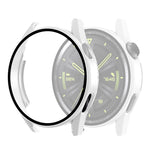 Custodia per PC opaca con pellicola in vetro temperato a spruzzo d'olio, For Huawei GT3 42mm, For Huawei GT3 46mm