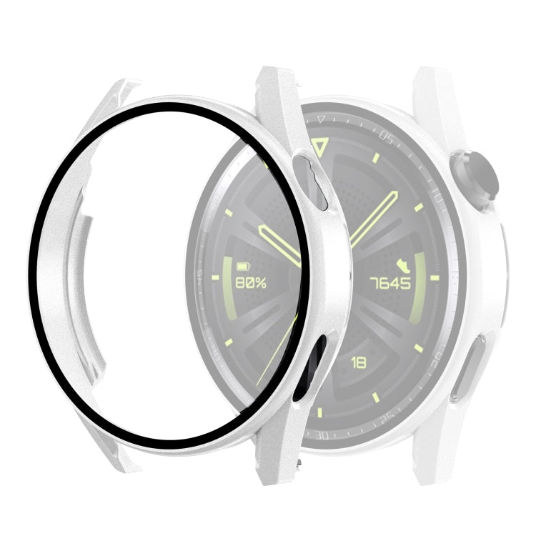 Custodia per PC opaca con pellicola in vetro temperato a spruzzo d'olio, For Huawei GT3 42mm, For Huawei GT3 46mm