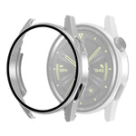 Custodia per PC opaca con pellicola in vetro temperato a spruzzo d'olio, For Huawei GT3 42mm, For Huawei GT3 46mm
