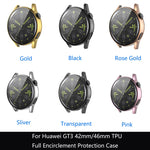 Custodia morbida in TPU elettrolitico antiurto, For Huawei GT3 42mm, For Huawei GT3 46mm